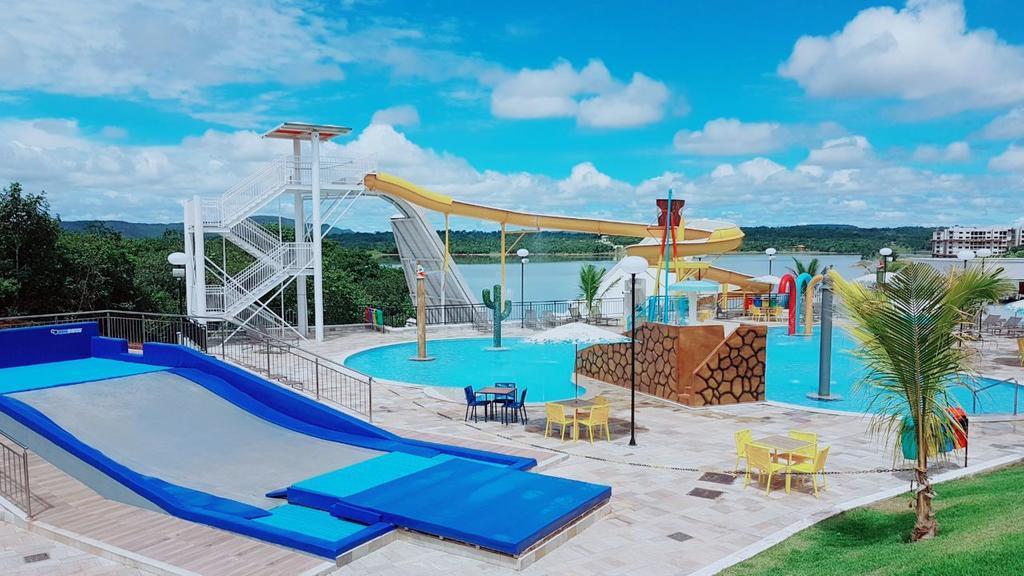 Apto Resort Do Lago Ate 8 Pessoas - Valor Promocional Caldas Novas Buitenkant foto